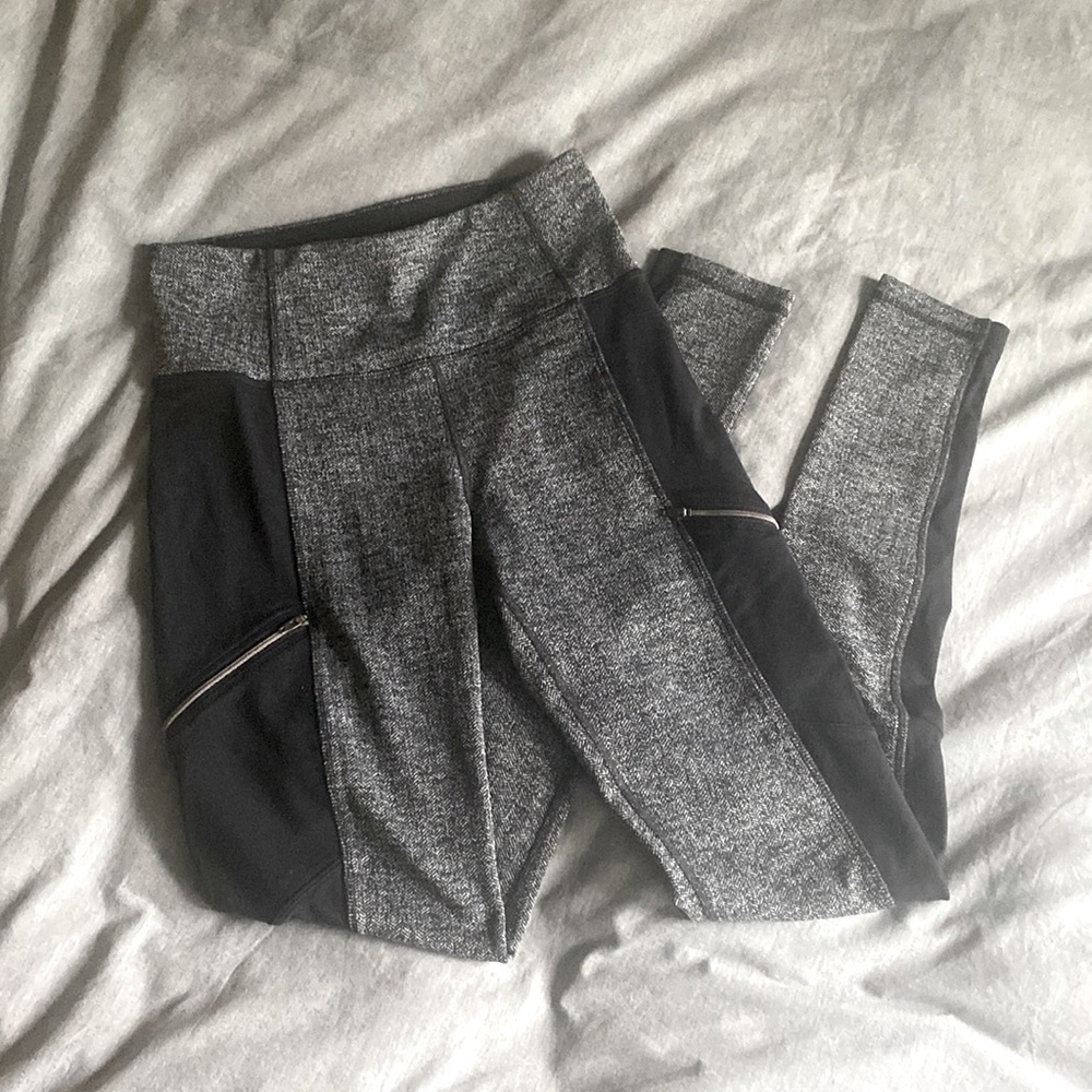 Athleta Herringbone Side Zip Leggings